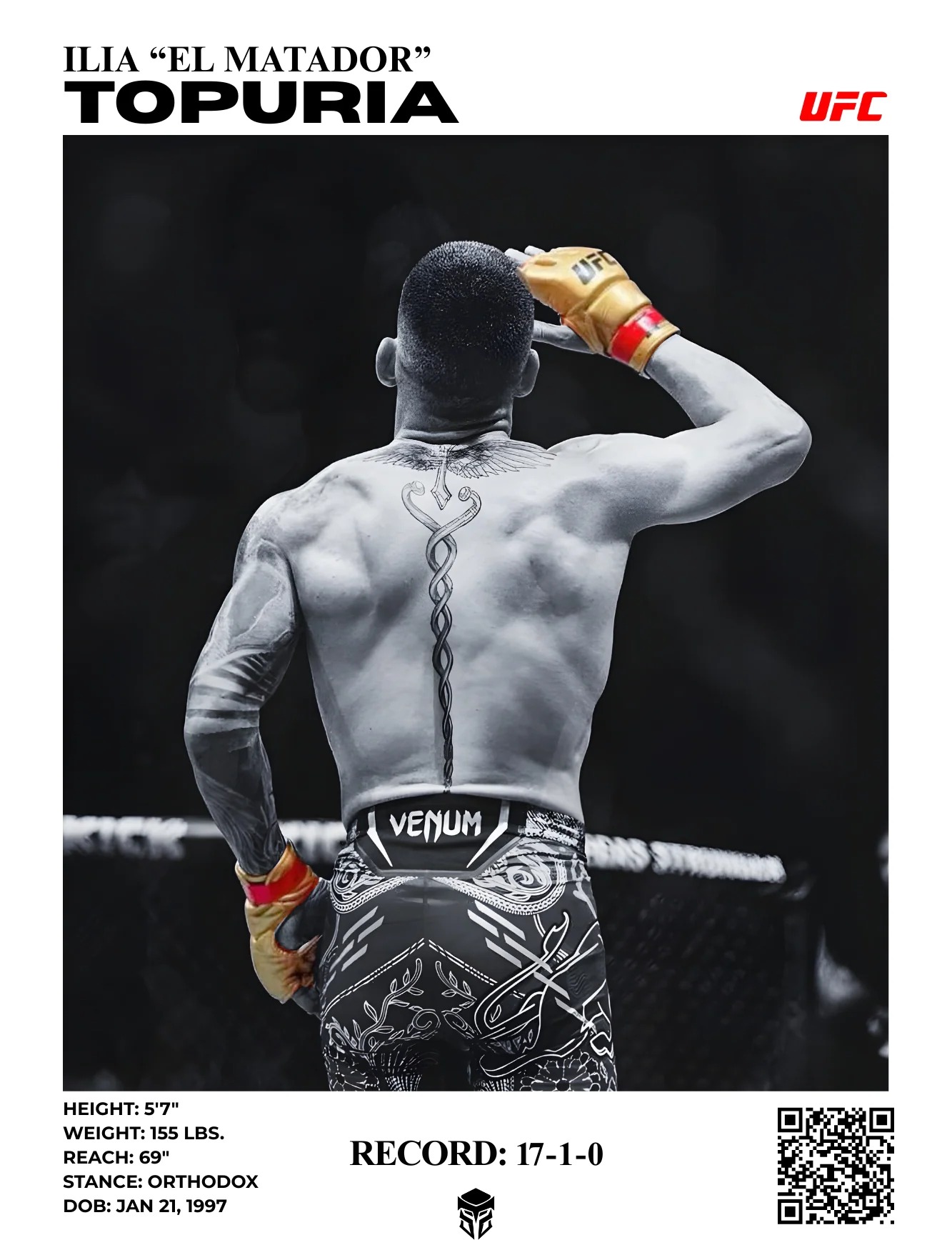 ILIA TOPURIA "EL MATADOR" - UFC 32X42