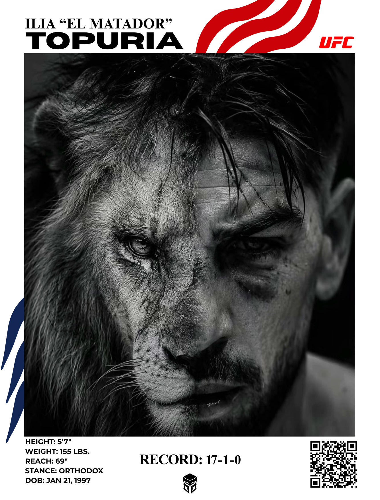 EDICION LIMITADA ILIA "EL MATADOR" TOPURIA - UFC 32X42